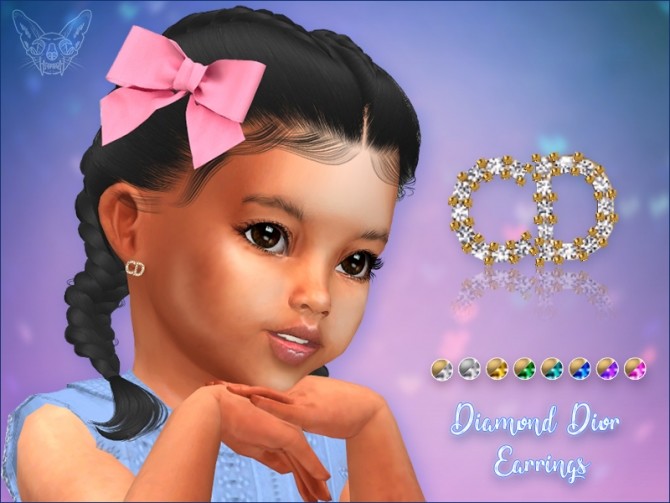Sims 4 Diamond Earring Studs For Toddlers at Giulietta