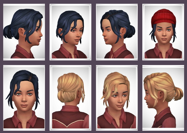 Sims 4 Kids Short Pony Lose Hair at Birksches Sims Blog