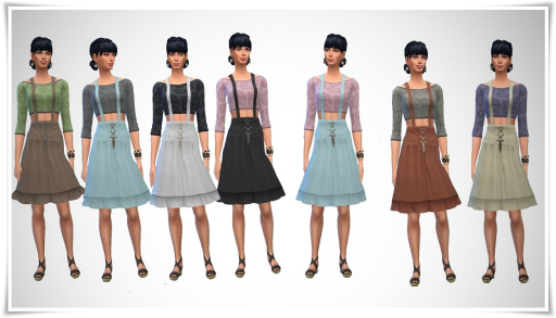 Sims 4 Dress CropTop Short at Birksche’s SimModels