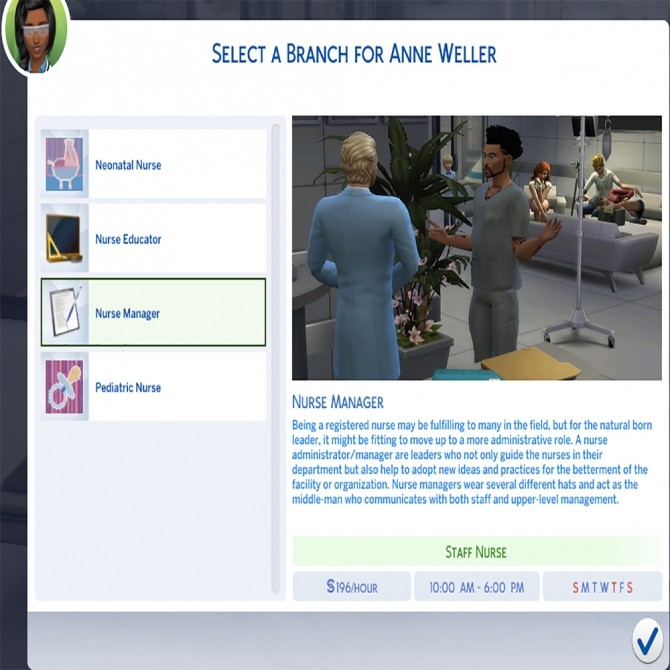 Sims 4 Nurse Career by MesmericSimmer at Mod The Sims