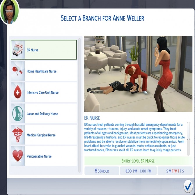 Sims 4 Nurse Career by MesmericSimmer at Mod The Sims