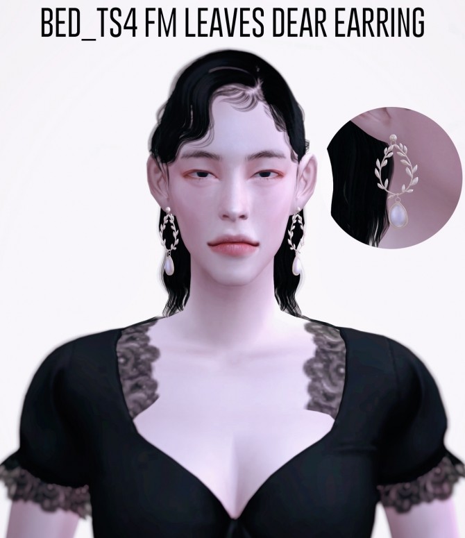 Sims 4 Drop earrings set at Bedisfull – iridescent