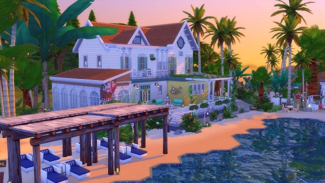 Sims 4 La Plage lot by Angerouge at Studio Sims Creation