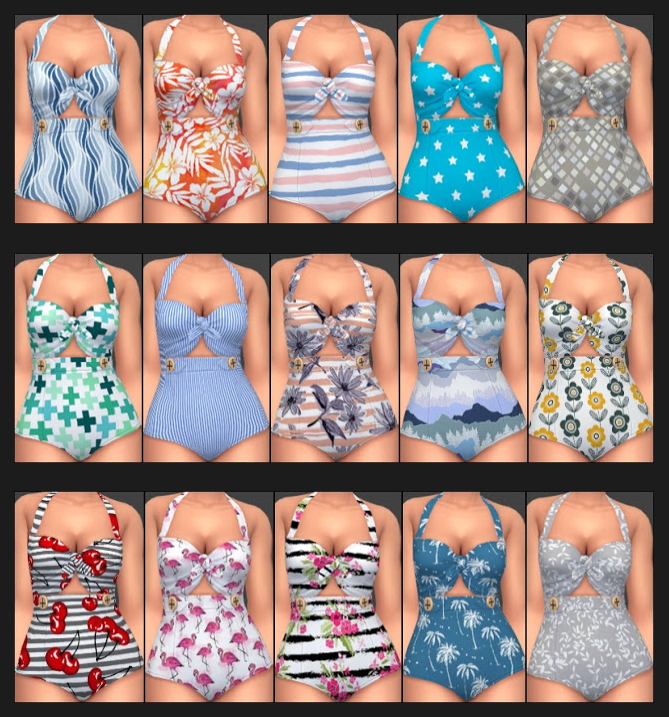 Sims 4 Seasons Swimsuits Recolors at Annett’s Sims 4 Welt