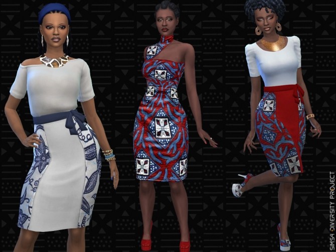 Sims 4 African executive clothing set at Sims 4 Diversity Project