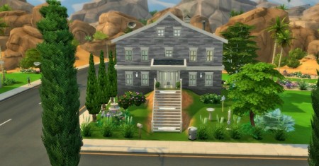 Two-story home on hill by heikeg at Mod The Sims
