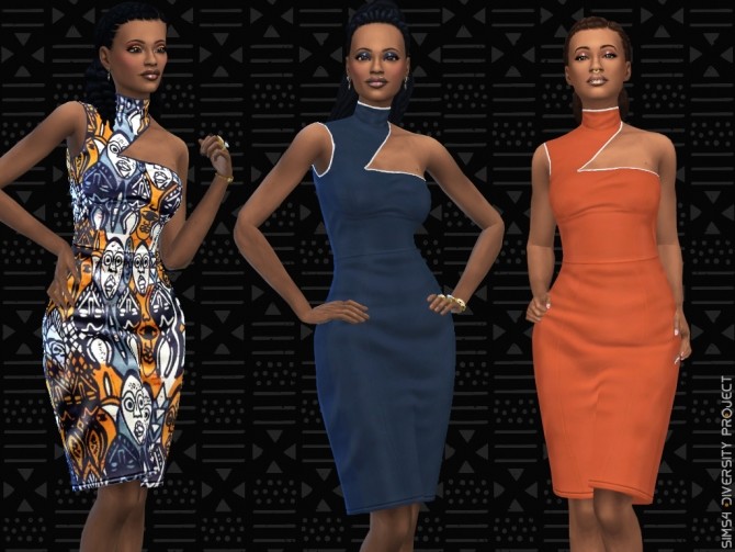 Sims 4 African executive clothing set at Sims 4 Diversity Project