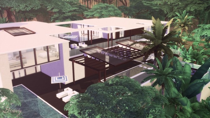 Sims 4 Modern Jungle Mansion at GravySims