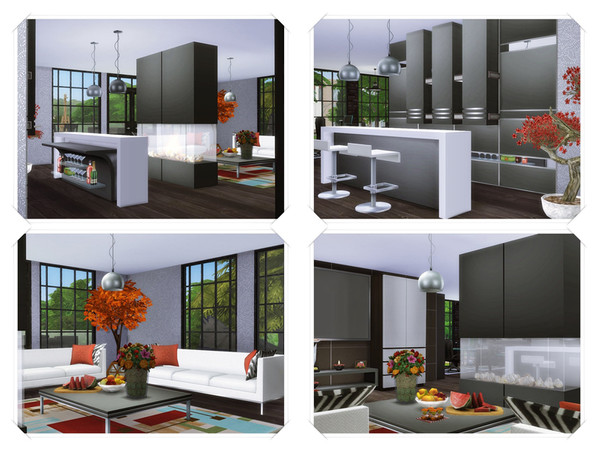 Sims 4 Senia modern house by marychabb at TSR