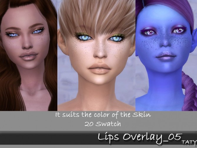 Sims 4 Lips overlay 05 at Taty – Eámanë Palantír