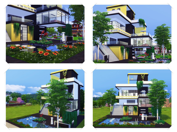 Sims 4 VENO modern house by marychabb at TSR