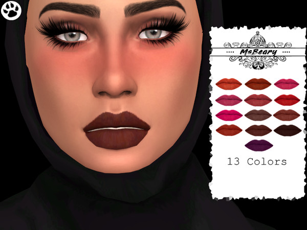 Sims 4 Dark Lip Collection by MsBeary at TSR