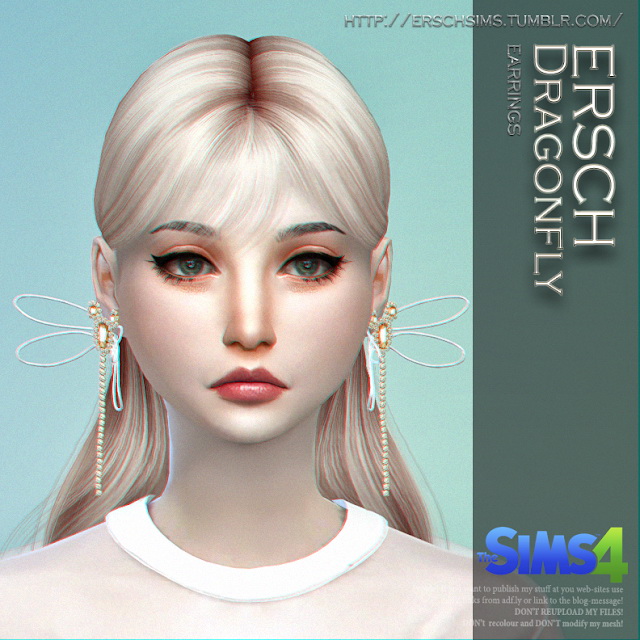 Sims 4 Dragonfly Earrings at ErSch Sims