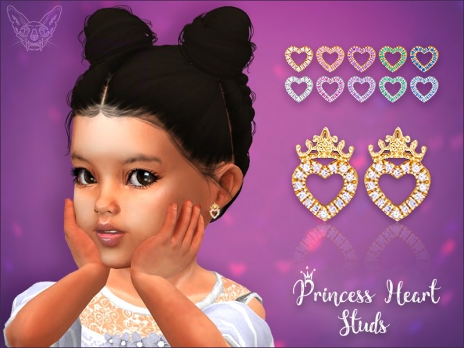 Sims 4 Princess Heart Studs For Toddlers at Giulietta