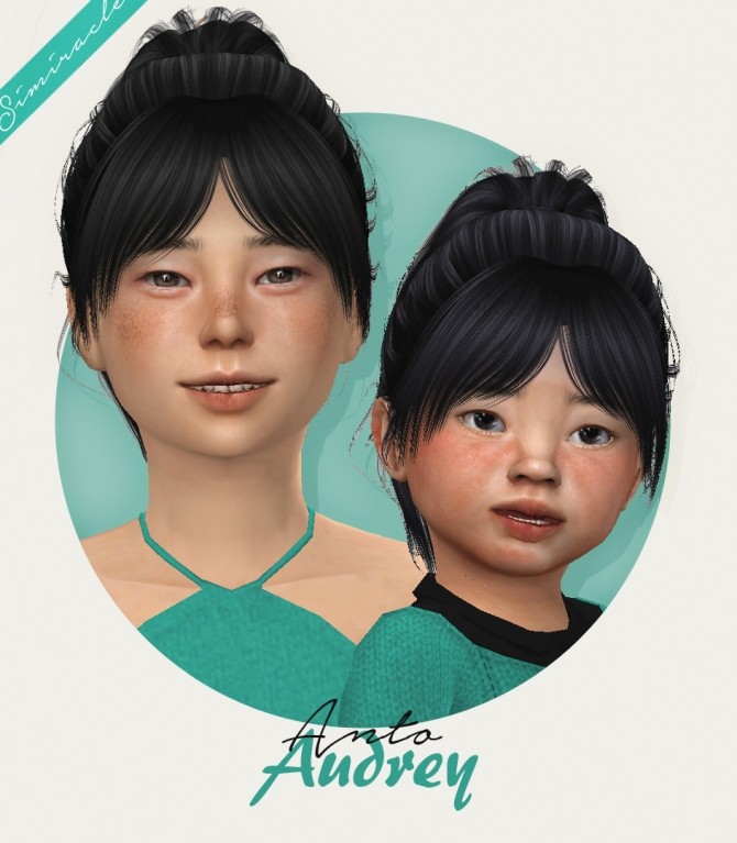 Sims 4 Antos Audrey hair for kids & toddlers at Simiracle