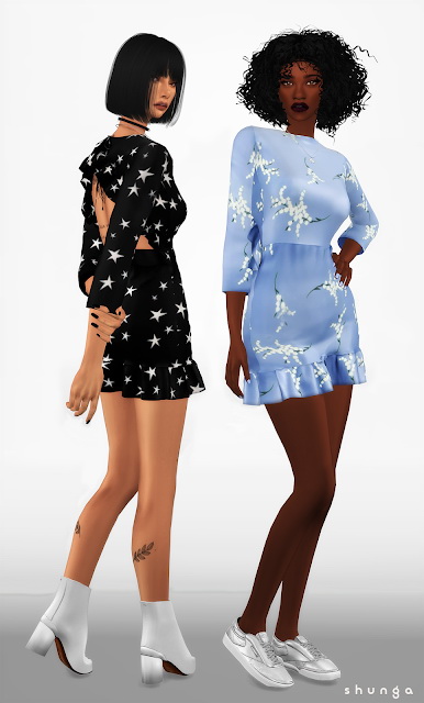 Sims 4 Dresses, Top, Cardigan & Jeans at Shunga