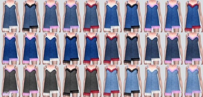 Sims 4 Lace Uneven Mini Dress (P) at Marigold