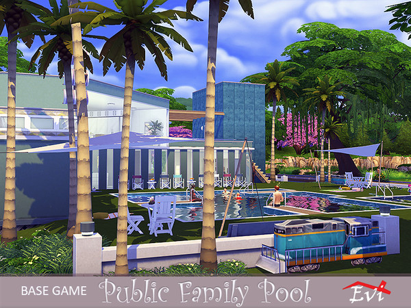 Sims 4 Public Family Pool by evi at TSR