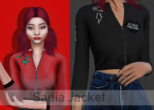 Sims 4 Sadia Jacket at BritSims 4