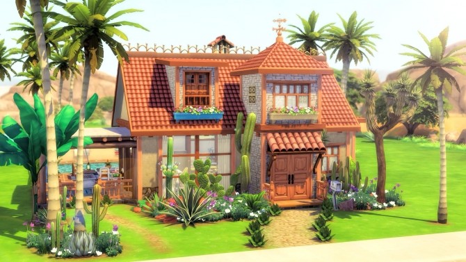Sims 4 Palm Lodge by Cassie Flouf at L’UniverSims