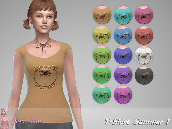 Sims 4 T Shirt Summer 1 by Jaru Sims at TSR