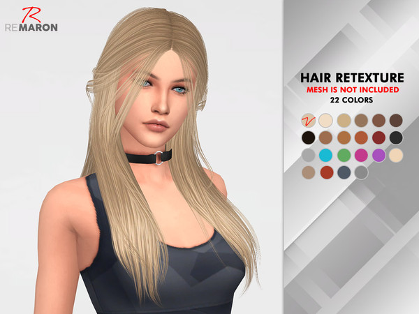 Sims 4 Make Up Hair Retexture by remaron at TSR