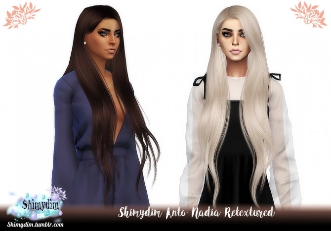 Sims 4 Anto Nadia Hair Retexture Naturals + Unnaturals at Shimydim Sims