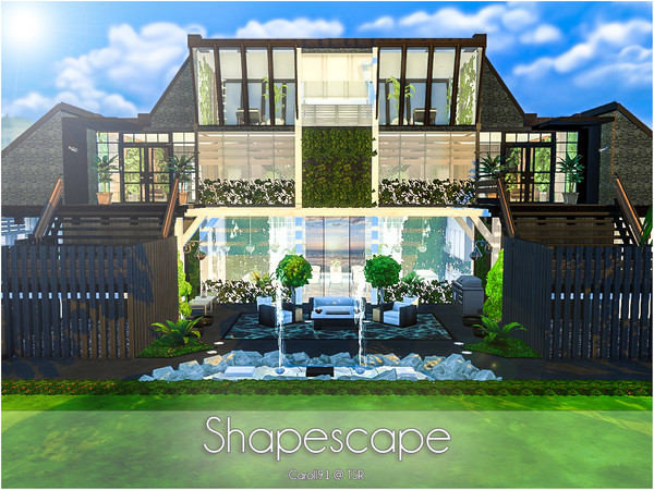 Sims 4 Shapescape house by Caroll91 at TSR