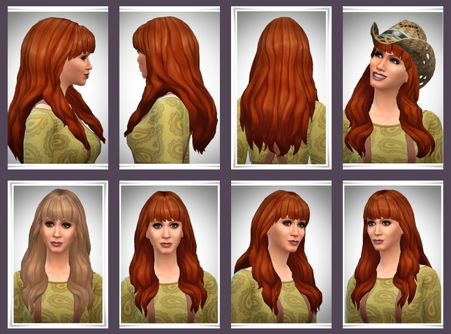 Sims 4 Long Wavy Bangs Hair at Birksches Sims Blog