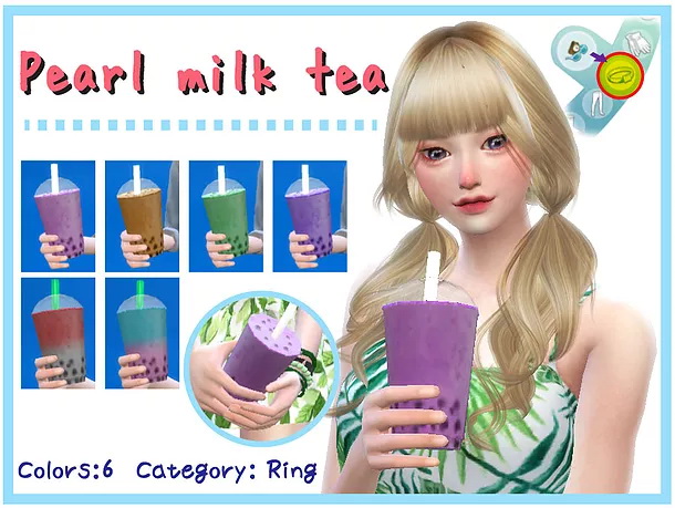 Sims 4 Pearl Milk Tea at A luckyday