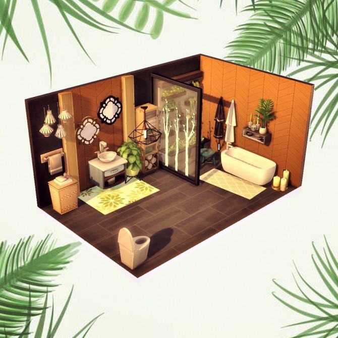 Sims 4 Naturally Relaxing bathroom at Agathea k