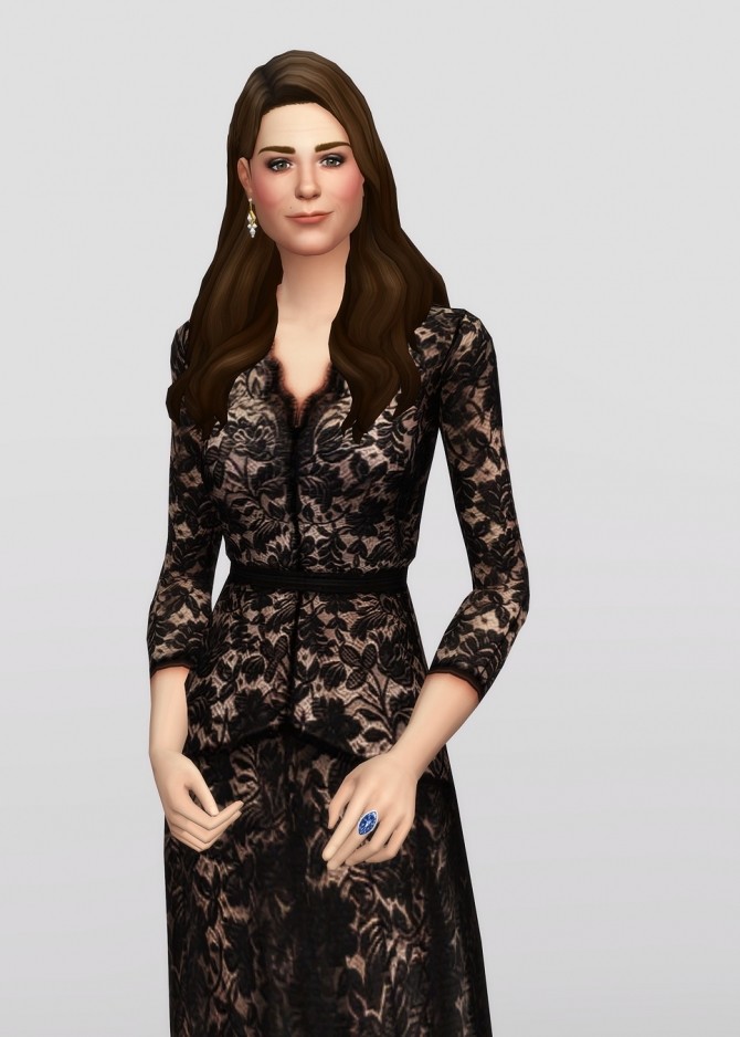 Sims 4 Black Lace Gown at Rusty Nail