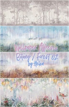 Wallpaper Affresco Botany/Forest 02 at Helen Sims