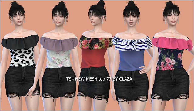 Sims 4 Top 77 at All by Glaza