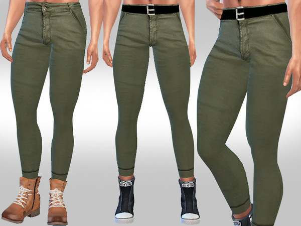 Sims 4 Casual Trousers with Belt by Saliwa at TSR