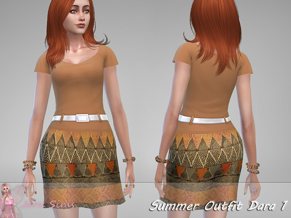 Sims 4 Summer Outfit Dara 1 by Jaru Sims at TSR