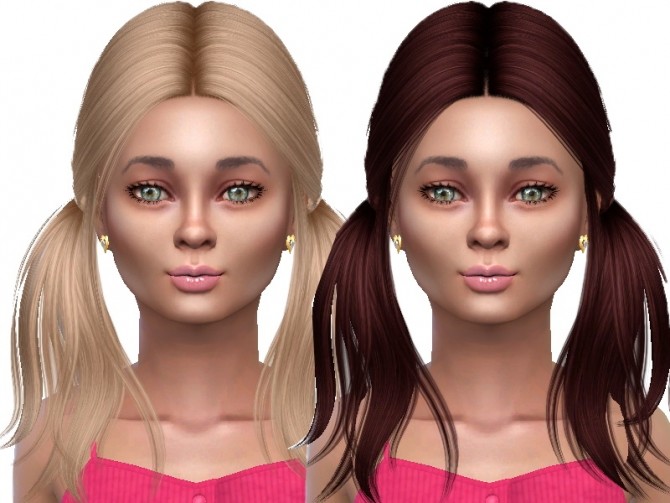 Sims 4 Nightcrawler Sims Comet hair in 6 colors converted for child at Trudie55