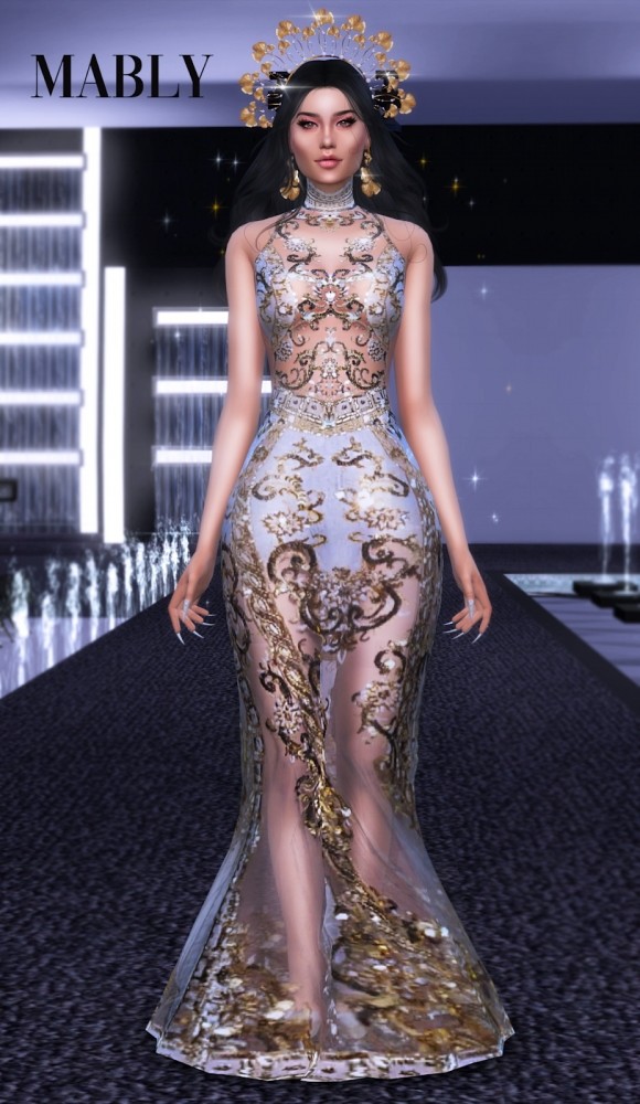 Sims 4 WORLD GOWN at Mably Store