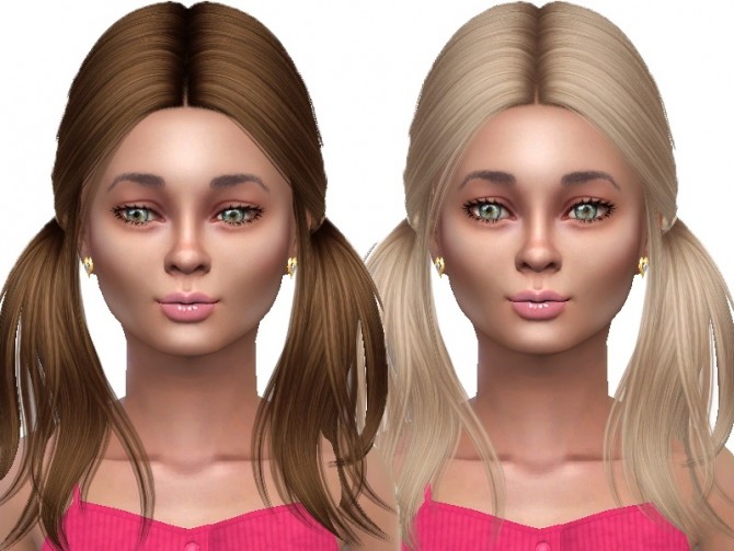 Sims 4 Nightcrawler Sims Comet hair in 6 colors converted for child at Trudie55