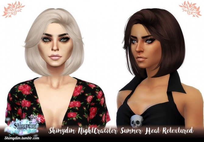 Sims 4 NightCrawler Summer Heat Hair Retexture Naturals + Unnaturals at Shimydim Sims