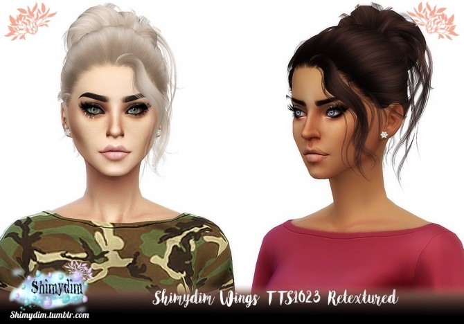 Sims 4 Wings TTS1023 Hair Retexture Naturals + Unnaturals at Shimydim Sims