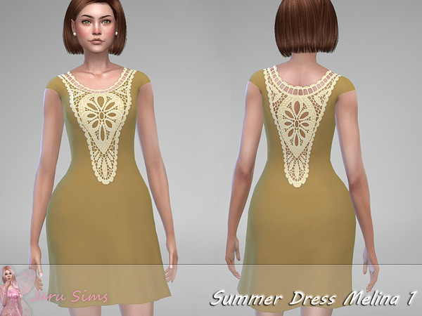 Sims 4 Summer Dress Melina 1 by Jaru Sims at TSR