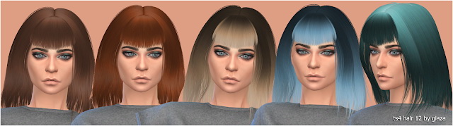 Sims 4 Hair 12 at All by Glaza