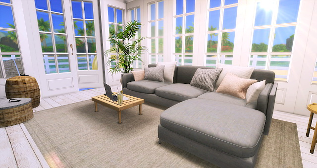 Sims 4 Small Sea View Livingroom at Liney Sims
