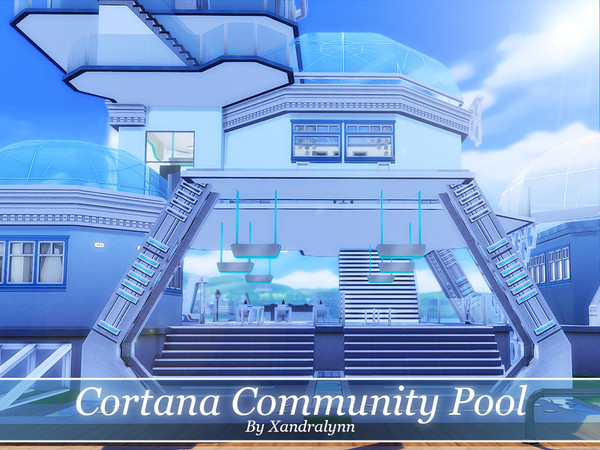Sims 4 Cortana Community Pool by Xandralynn at TSR