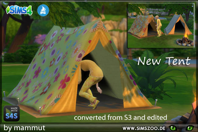 Sims 4 Tent converted from S3 and edited by mammut at Blacky’s Sims Zoo