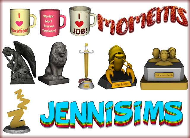 Sims 4 Moments Decorative set 7 Items at Jenni Sims