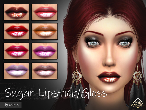 Sims 4 Sugar Lipstick Gloss by Devirose at TSR