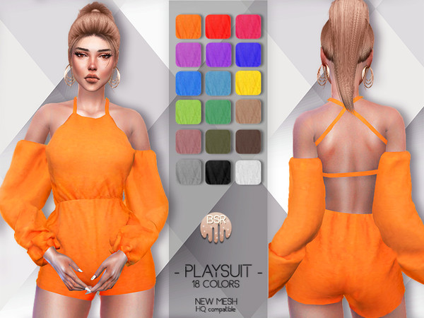 Sims 4 Playsuit BD58 by busra tr at TSR