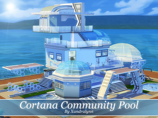 Sims 4 Cortana Community Pool by Xandralynn at TSR